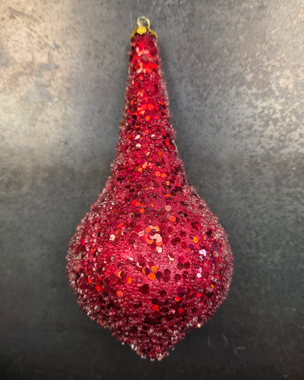 Red Beaded/Sequin Ornaments