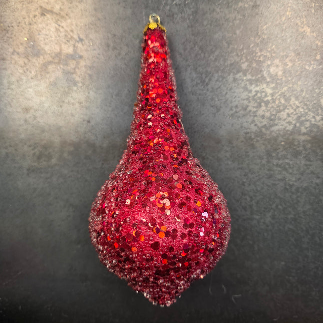 Red Beaded/Sequin Ornaments