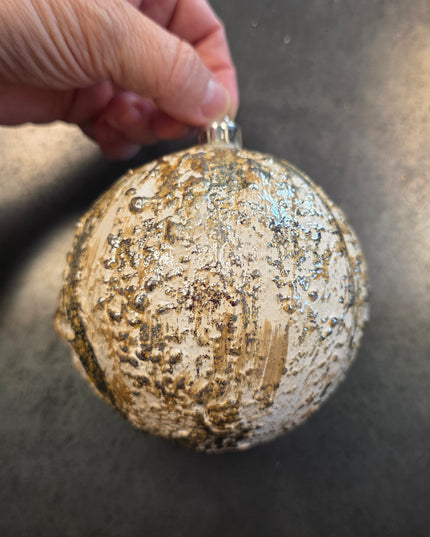 Shatterproof Metallic Birch Ball Ornament