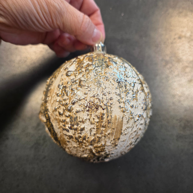Shatterproof Metallic Birch Ball Ornament