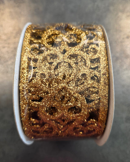 2.5" x 10Y Glitter Cutout Ribbon
