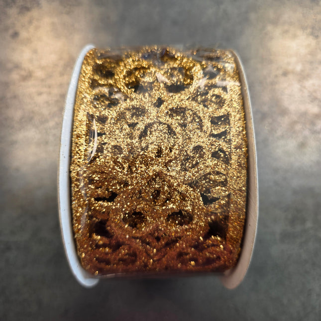 2.5" x 10Y Glitter Cutout Ribbon