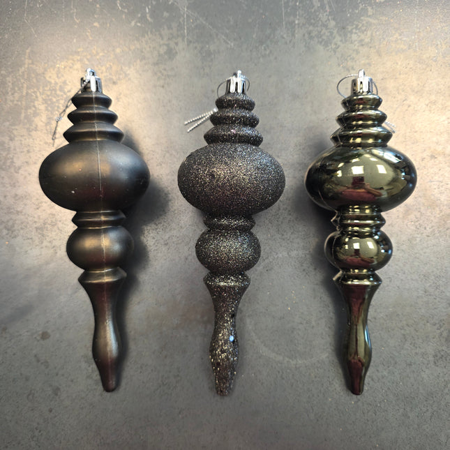 Dark Colored Plastic Finial (Assorted Finish)