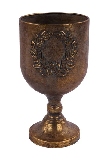 11.75"H x 6.25"Dia Goblet W/Wreath