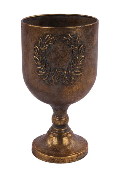 11.75"H x 6.25"Dia Goblet W/Wreath