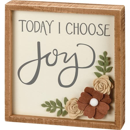Today I Choose Joy Inset Box Sign image 0