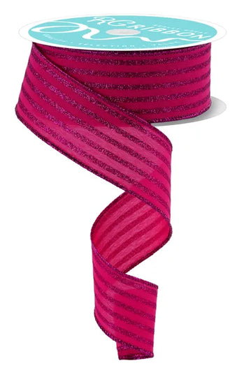 1.5" x 10yd Glitter Vertical Stripe