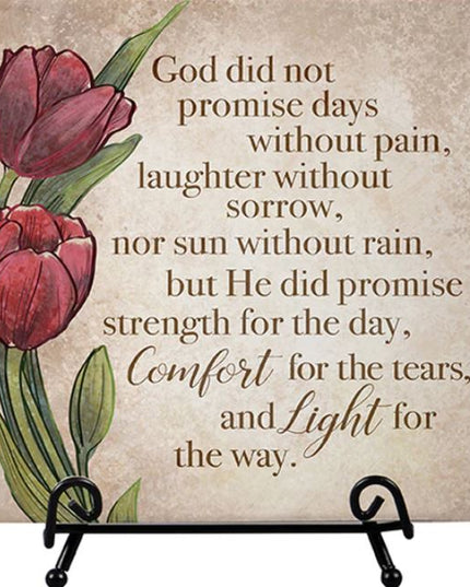 Comfort & Light Ceramic Plaque with Easel