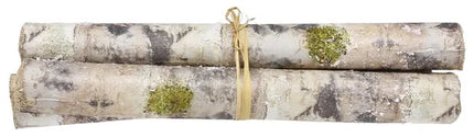 20"L Snow/Glitter Birch Log Bundle