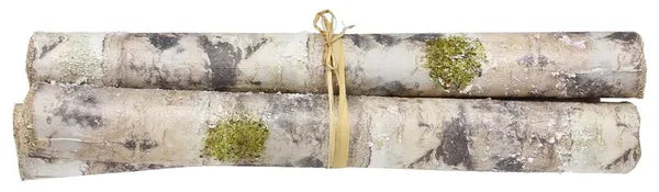 20"L Snow/Glitter Birch Log Bundle