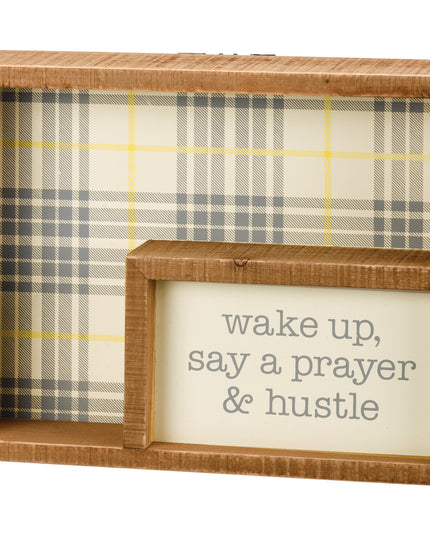 Pray & Hustle Box Sign image 0