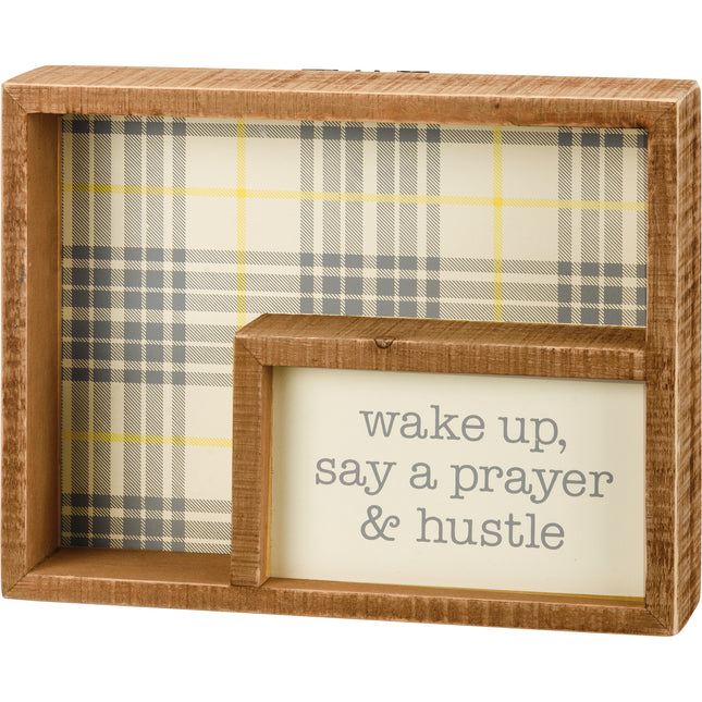 Pray & Hustle Box Sign image 0
