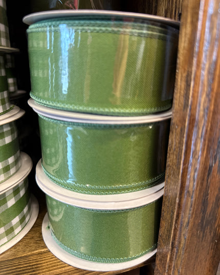 1.5" x 10 yds Solid/Mini Gingham Ribbon