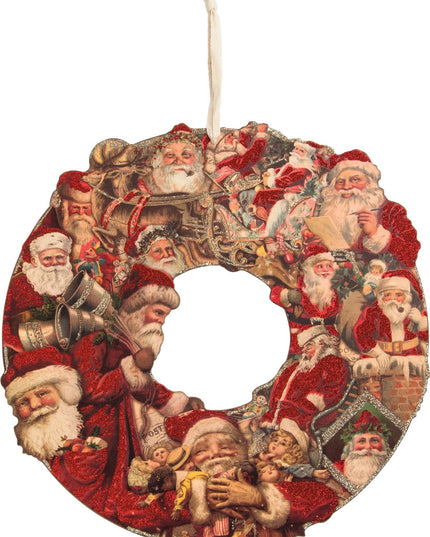 Santa Postcard Wreath