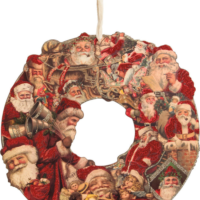 Santa Postcard Wreath