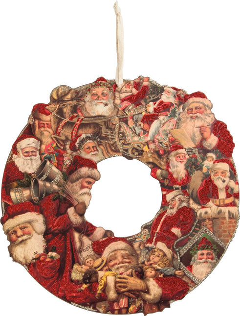 Santa Postcard Wreath