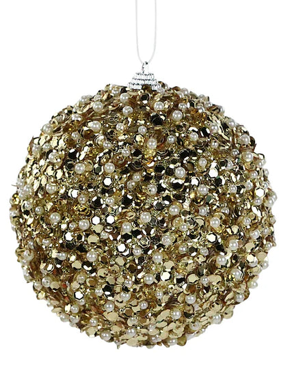 4.75"Dia Glitter/Bead Ornament
