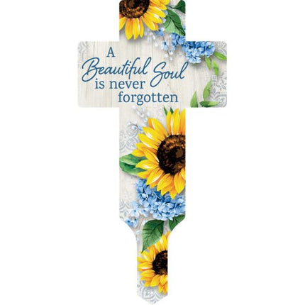 Beautiful Soul Cross Garden Stake