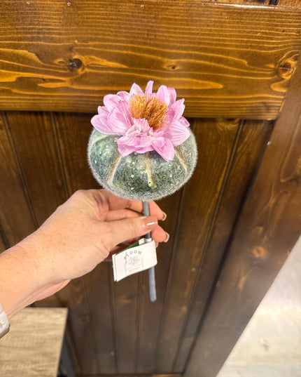 Faux Blooming Cactus Stems