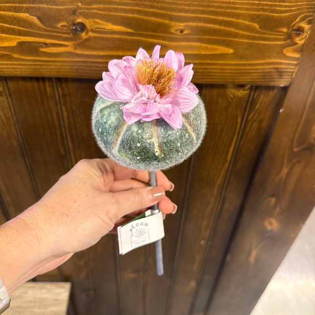 Faux Blooming Cactus Stems