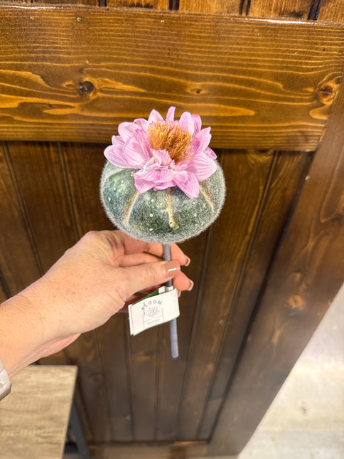Faux Blooming Cactus Stems
