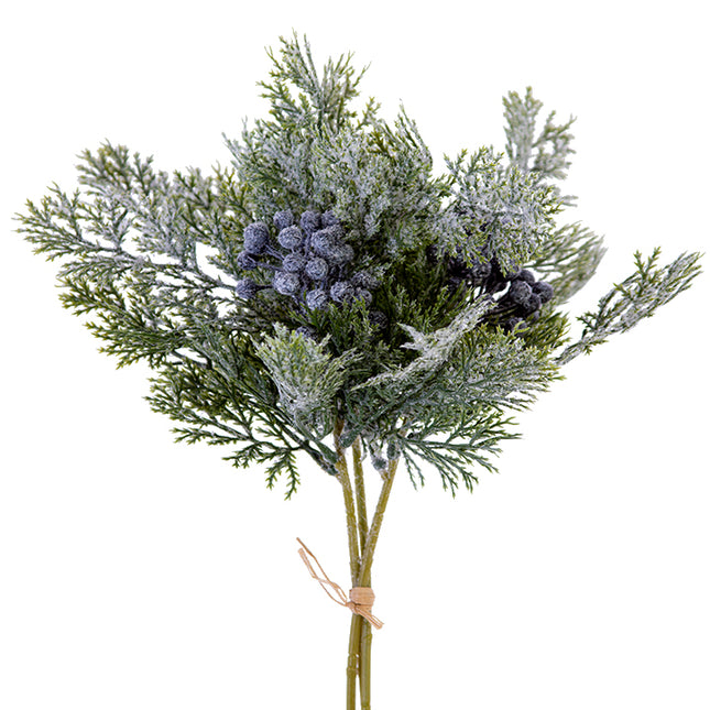 15" Juniper Berry Bundle Green White