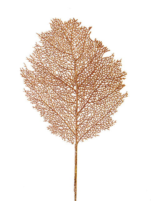 36" Glitter Coral Spray Gold