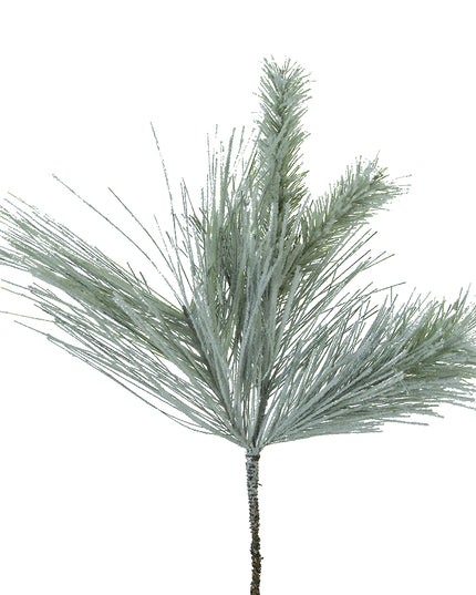15" Evergreen Flocked White
