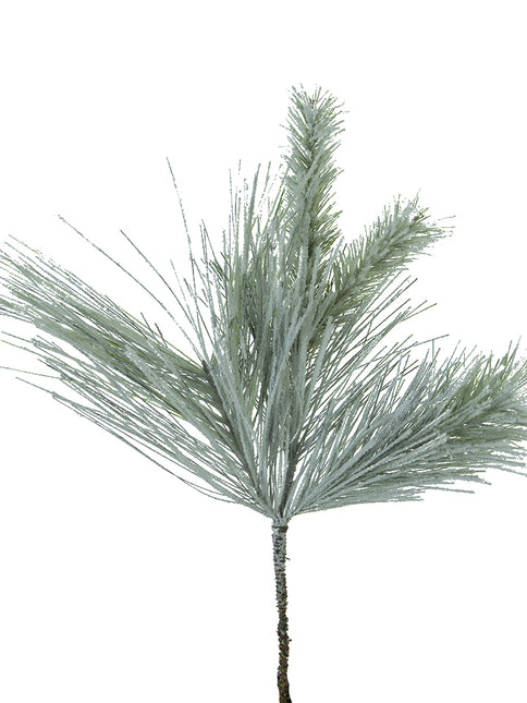 15" Evergreen Flocked White