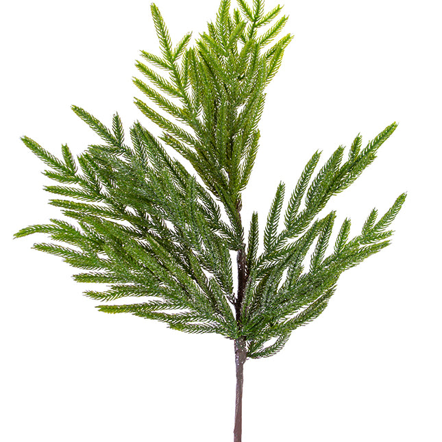 36" Fir Pine Branch Green With Light Ice