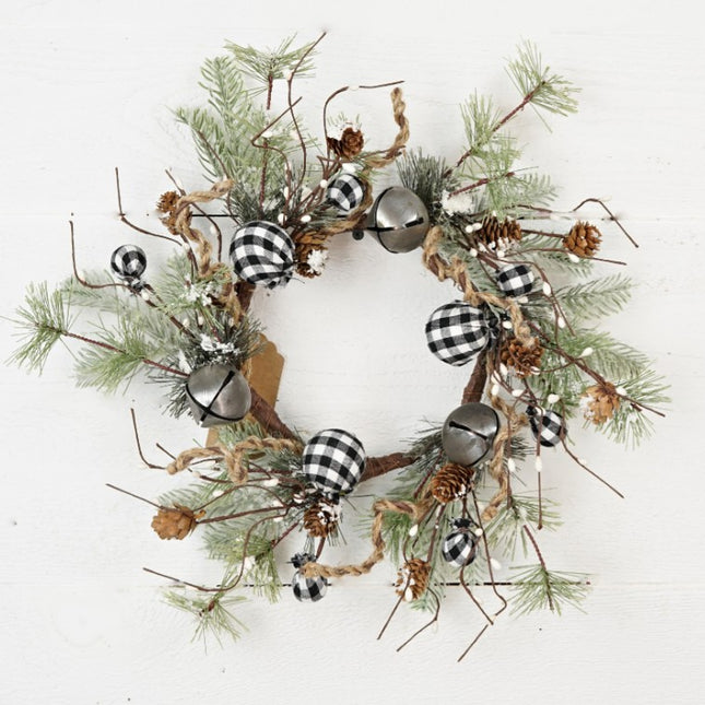 Country Gingham Holidays Wreath