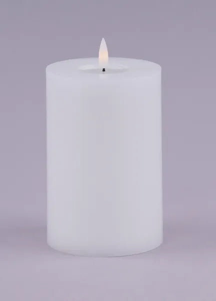 6"H x 4"Dia Flameless Melted-Look Candle