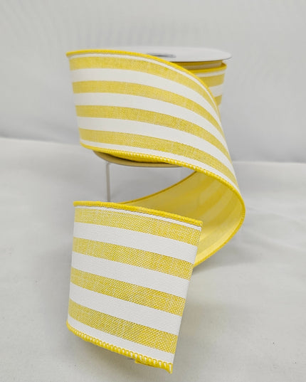 2.5"x10Y Yellow Stripe Ribbon image 0