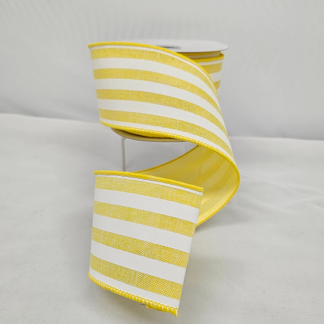 2.5"x10Y Yellow Stripe Ribbon image 0