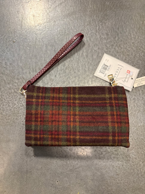 Riley Plaid Crossbody/Wristlet Beige