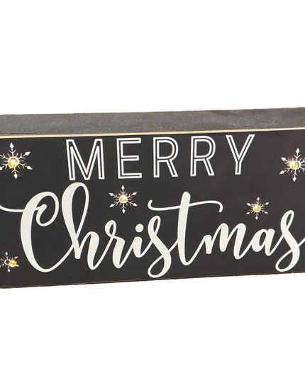 Merry Christmas Black LED Sign