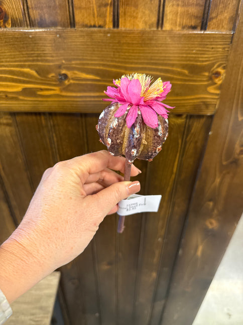 Faux Blooming Cactus Stems