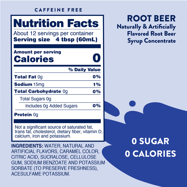 Sugar Free Root Beer Float Syrup