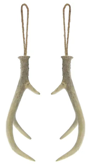 10"H Antler Orn W/Jute Hanger