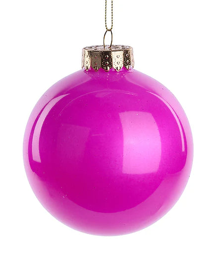 100mm Lacquer/Glass Look Ornament