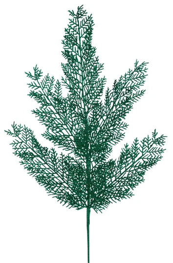 29" Glitter Fern Spray