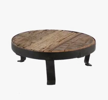 Remington Pedestal, Wood & Iron