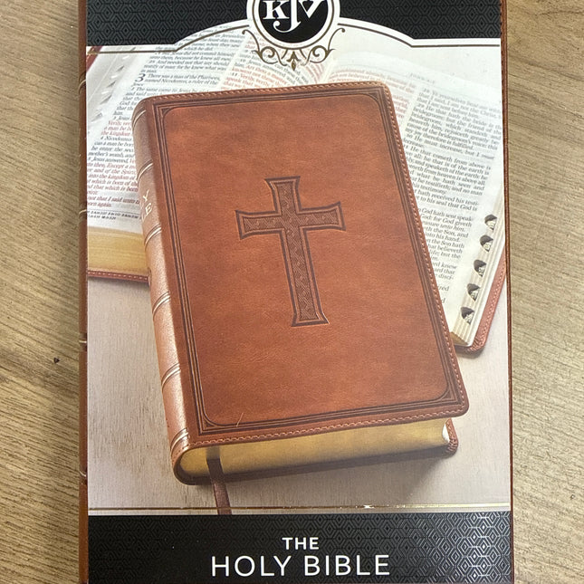 Faux Leather Bible Brown
