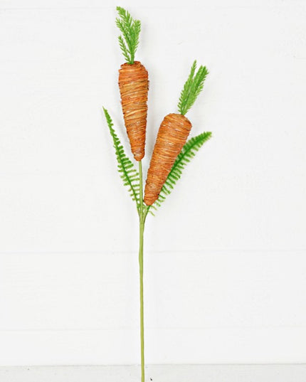 Raffia Wrapped Carrot Spray