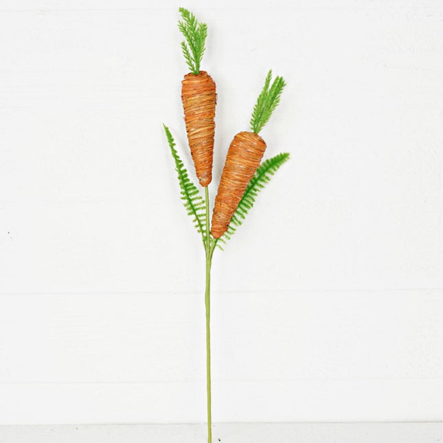 Raffia Wrapped Carrot Spray