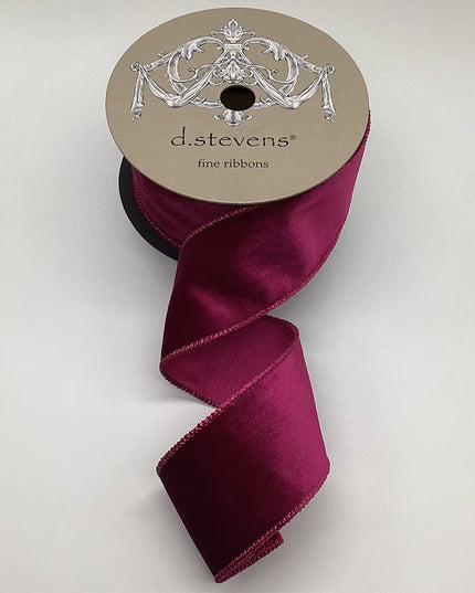 2.5" x 10yds velvet matching satin back