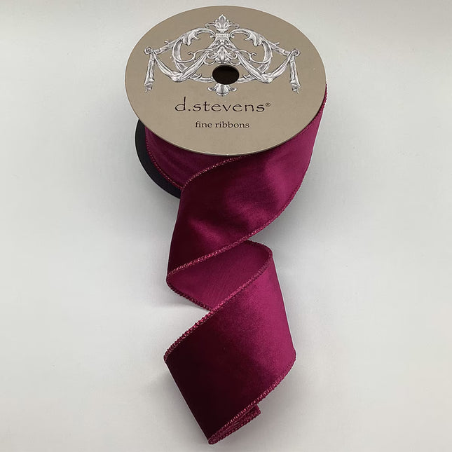 2.5" x 10yds velvet matching satin back