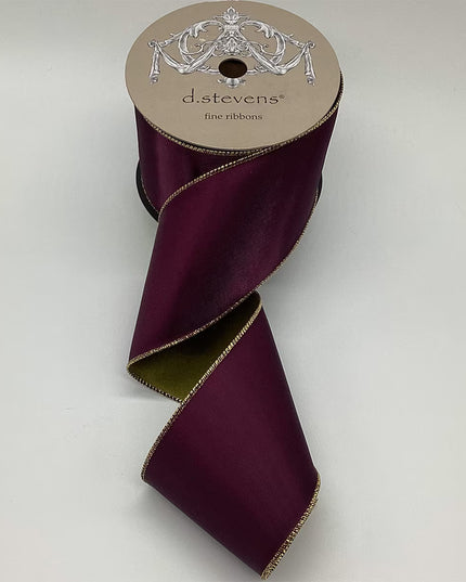 4" x 10yds velvet gold lame back