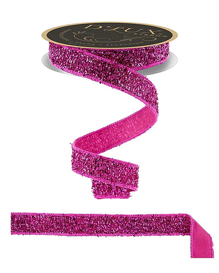 1" x 10yd Tinsel Loop/Satin Fused