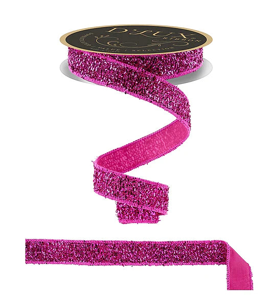 1" x 10yd Tinsel Loop/Satin Fused